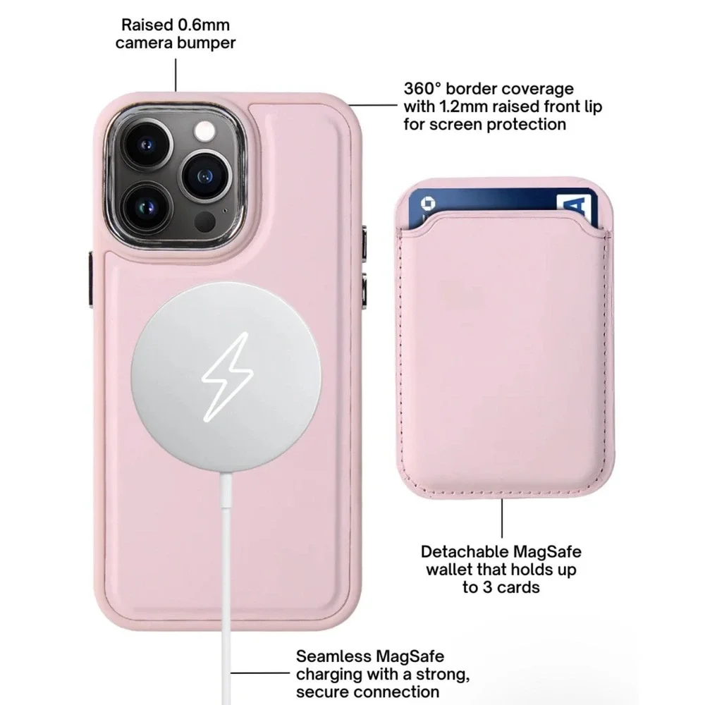 ghostek iPhone 14 Pro MagnaLink System R7X, 3-card Wallet EXEC 6 Case Protector